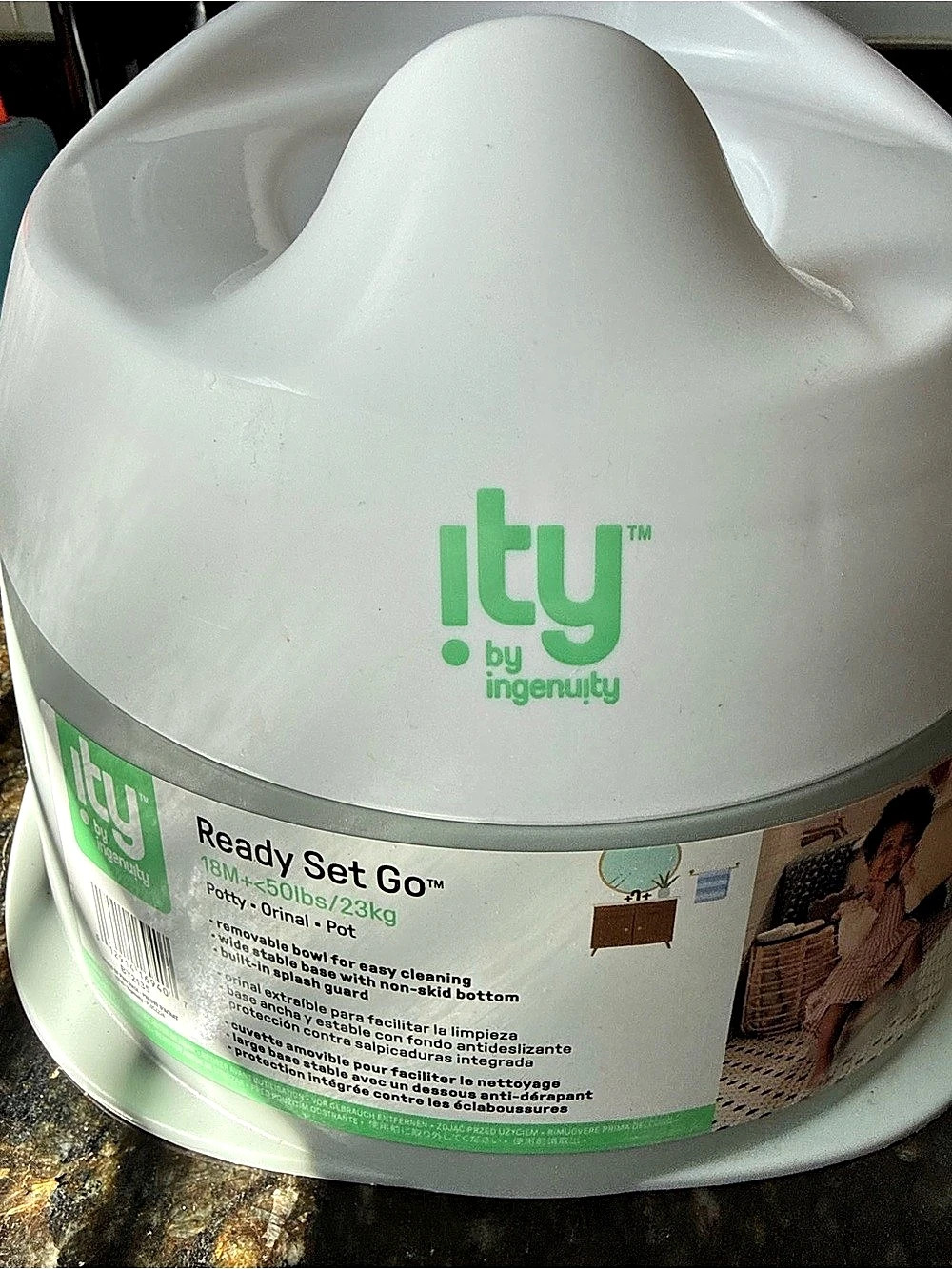 Ingenuity Ready Set Go Potty Chair in White Like New